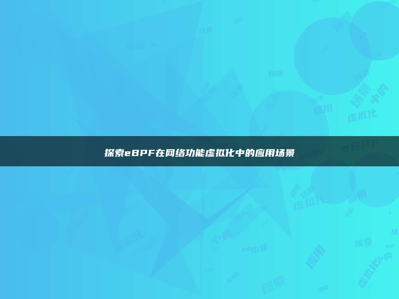 探索eBPF在网络功能虚拟化中的应用场景