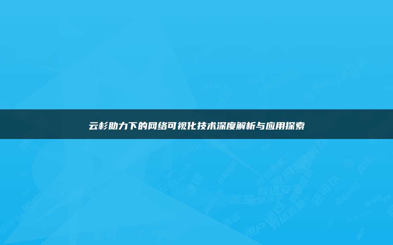 云杉助力下的网络可视化技术深度解析与应用探索