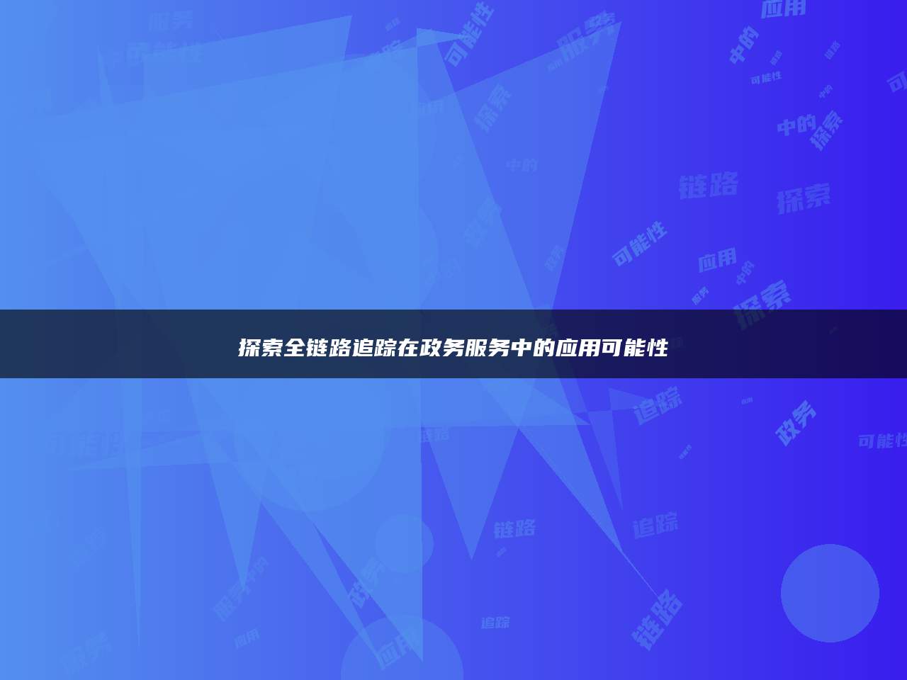 探索全链路追踪在政务服务中的应用可能性