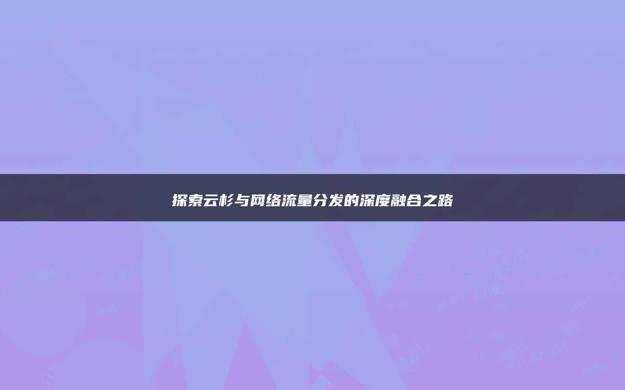 探索云杉与网络流量分发的深度融合之路