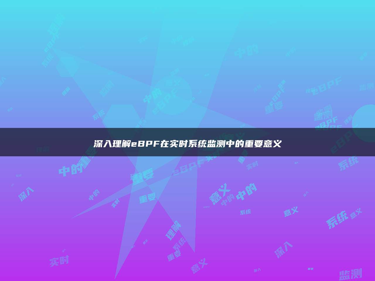 深入理解eBPF在实时系统监测中的重要意义