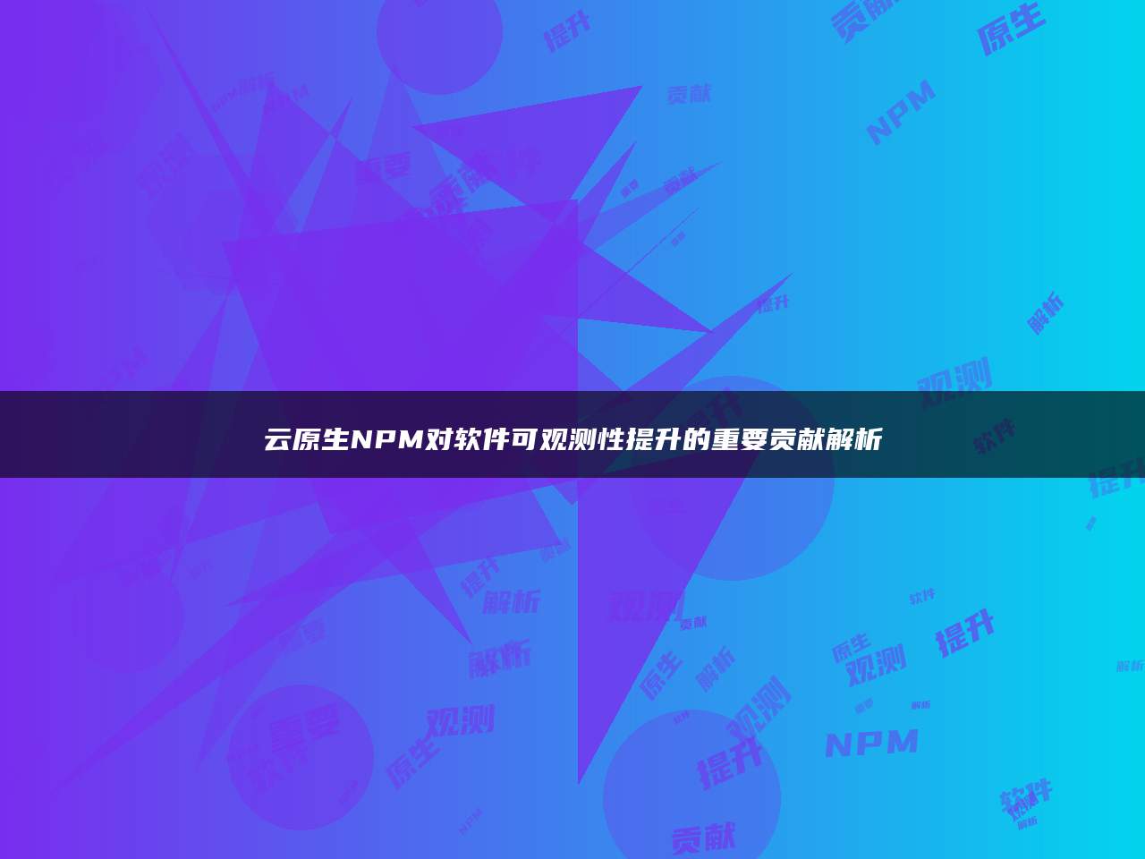 云原生NPM对软件可观测性提升的重要贡献解析