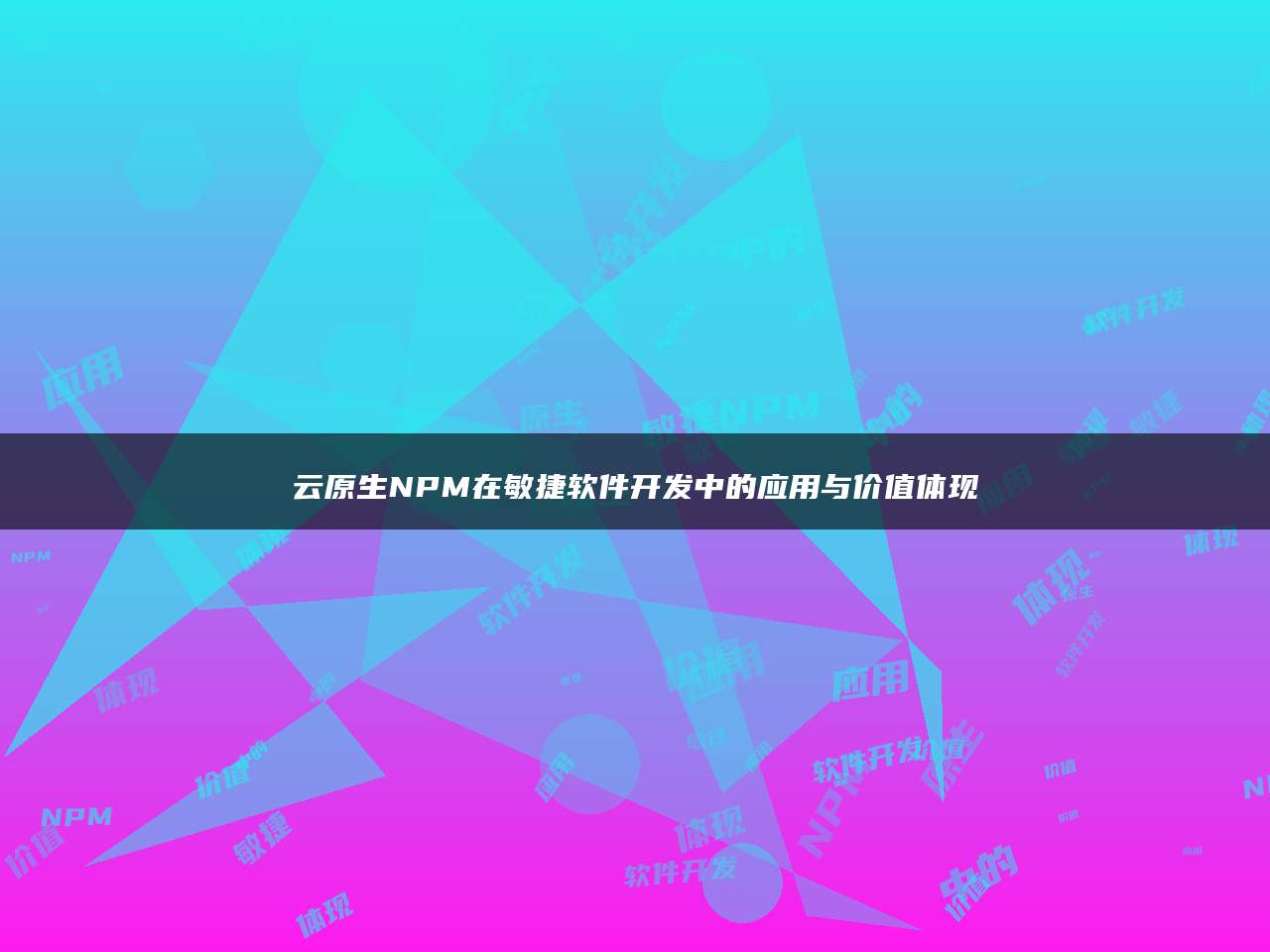 云原生NPM在敏捷软件开发中的应用与价值体现