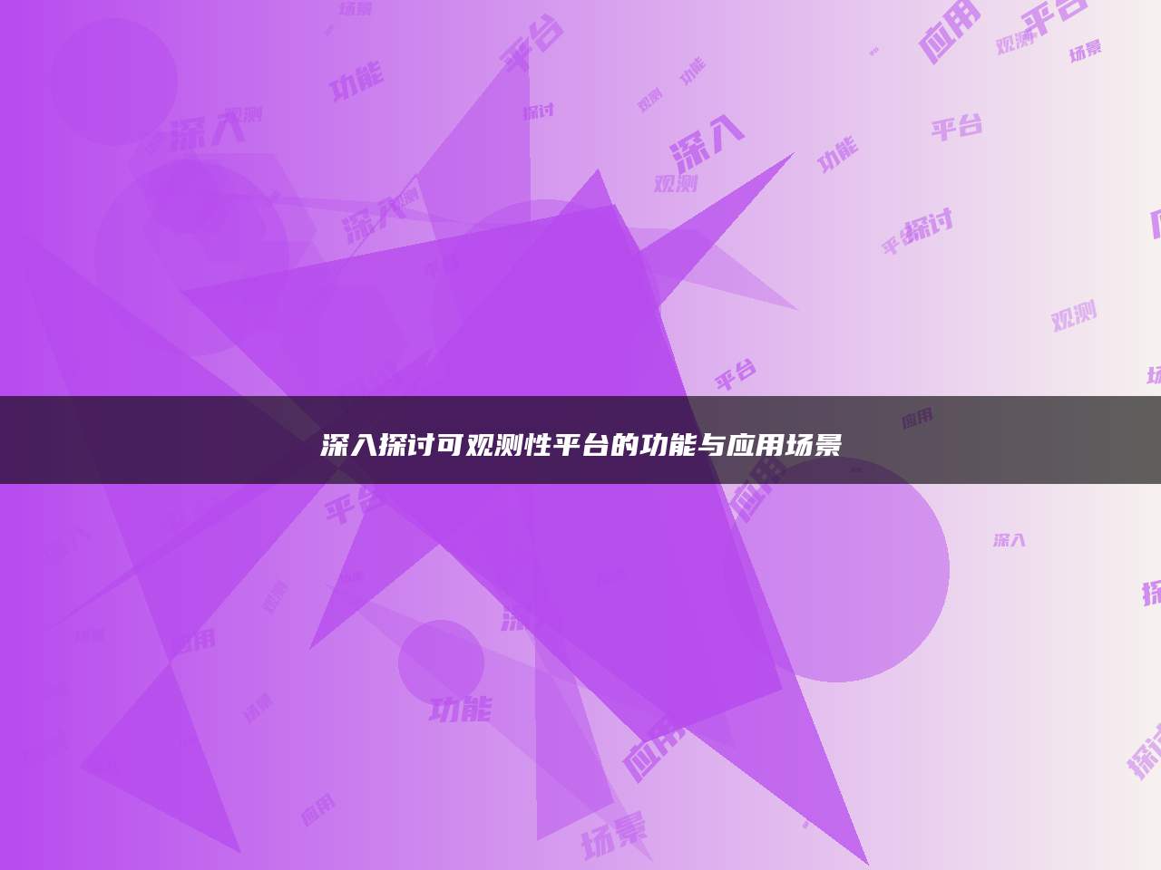 深入探讨可观测性平台的功能与应用场景