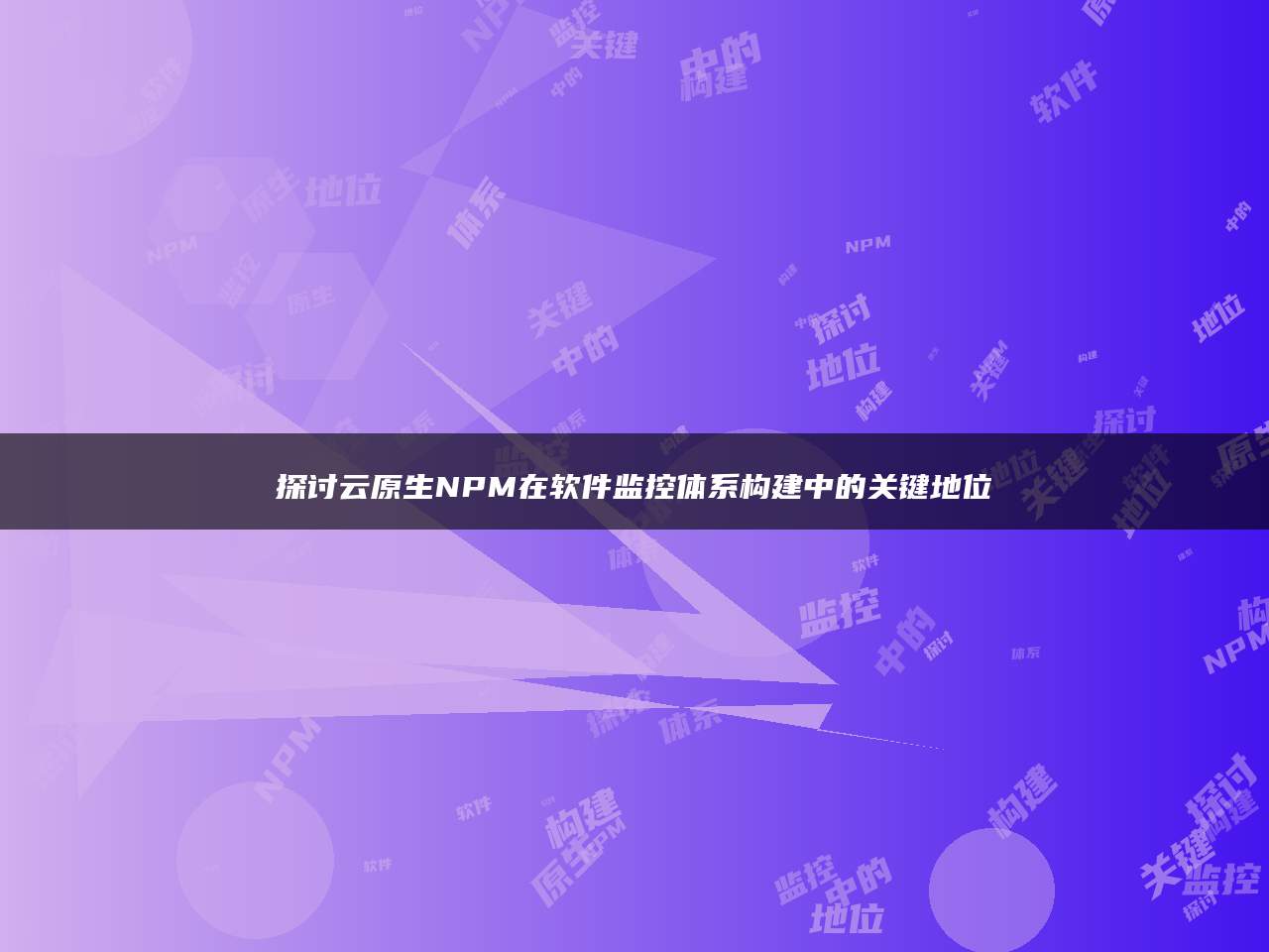 探讨云原生NPM在软件监控体系构建中的关键地位