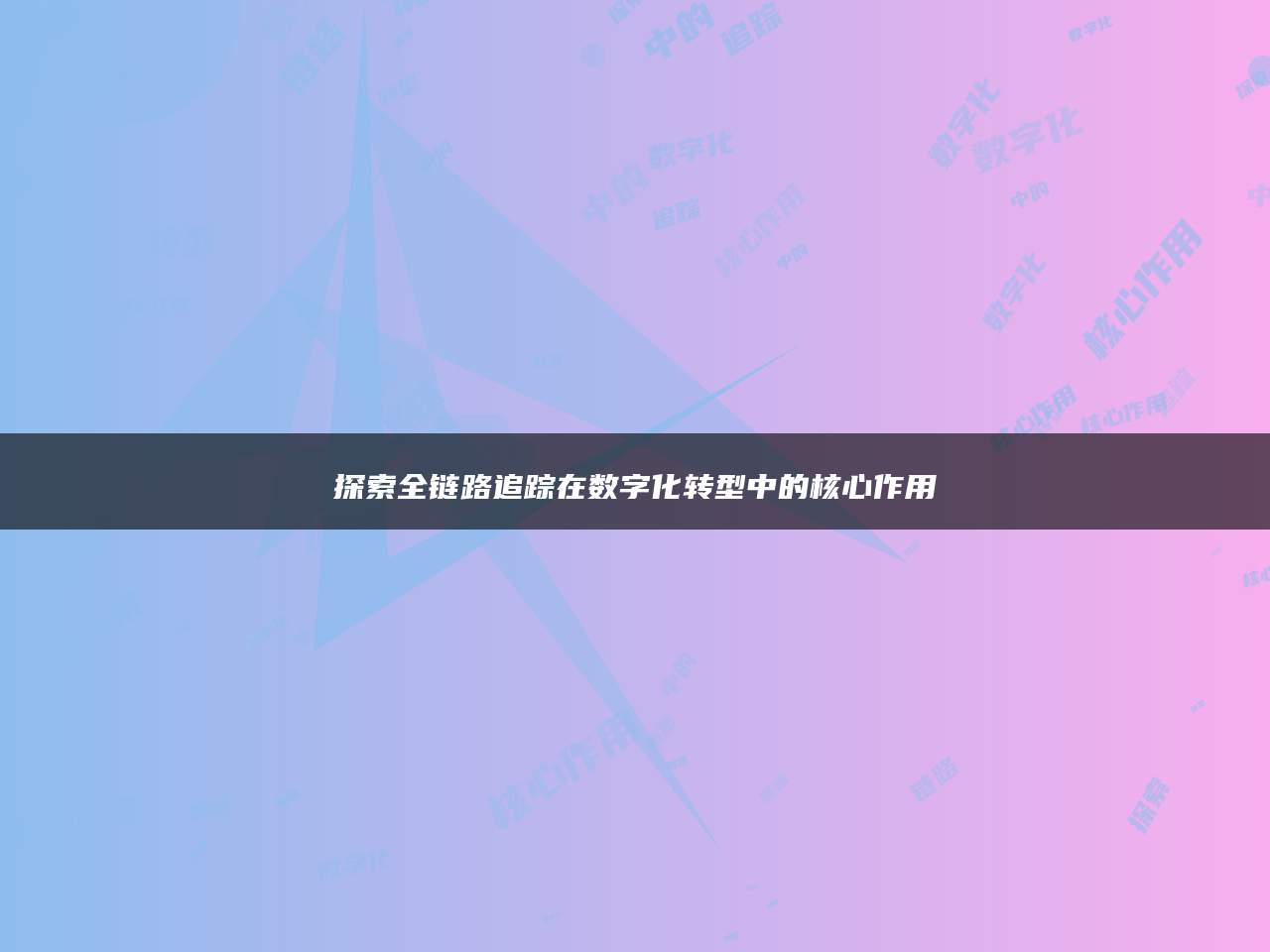 探索全链路追踪在数字化转型中的核心作用