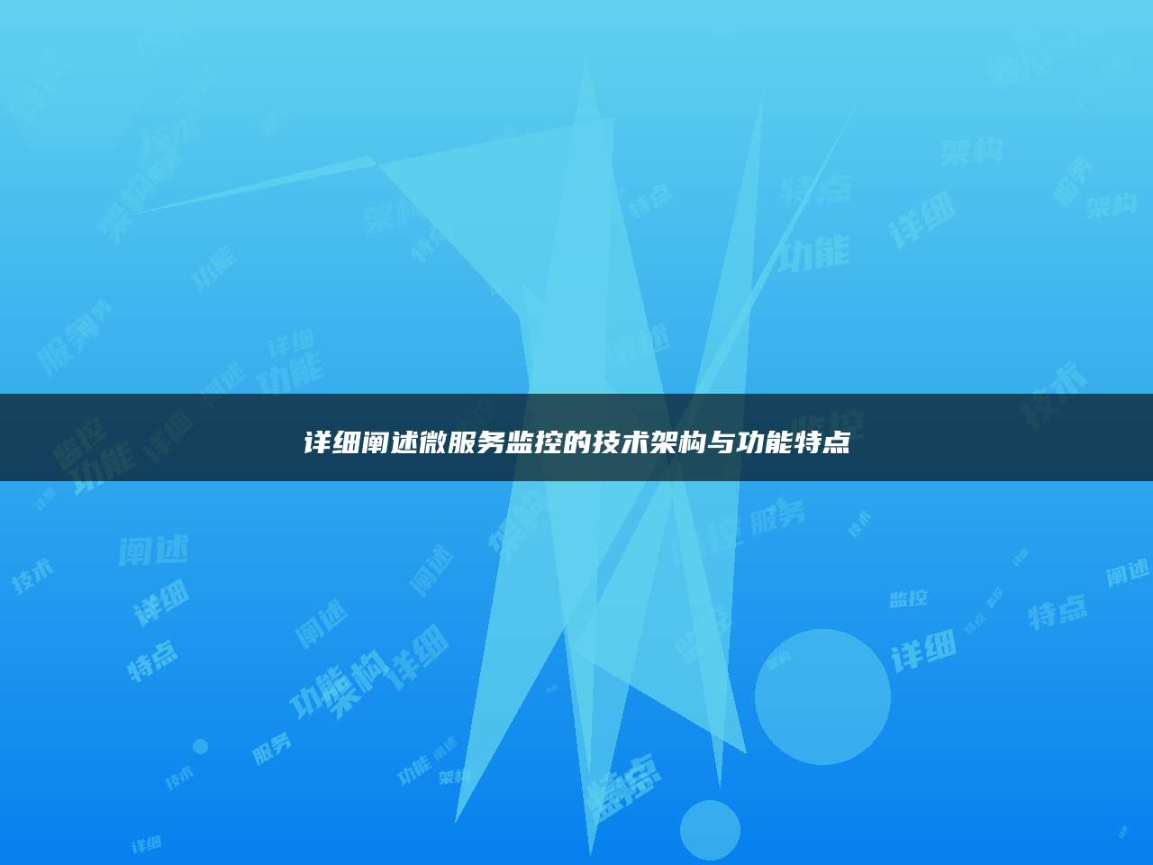 详细阐述微服务监控的技术架构与功能特点