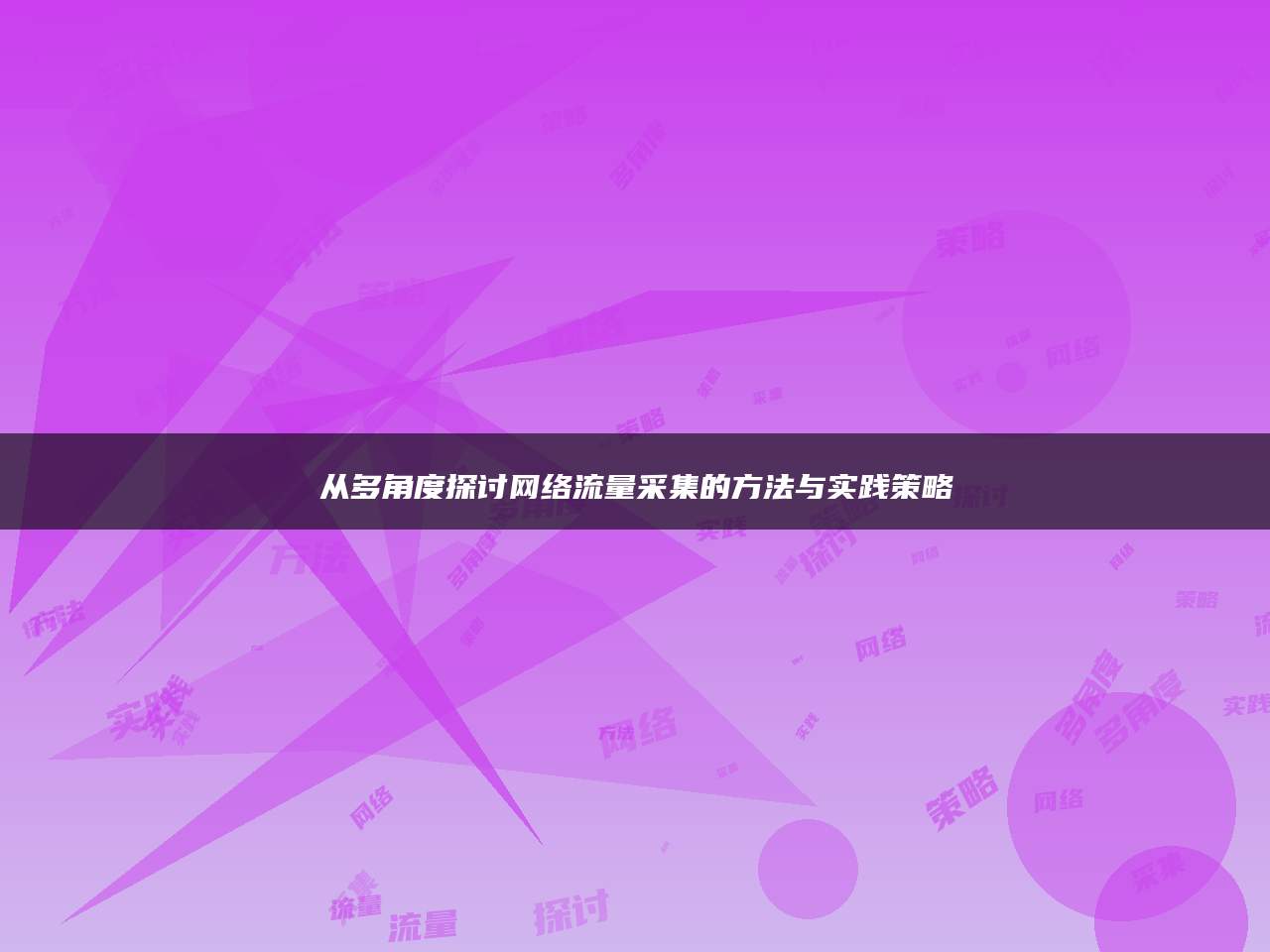 从多角度探讨网络流量采集的方法与实践策略