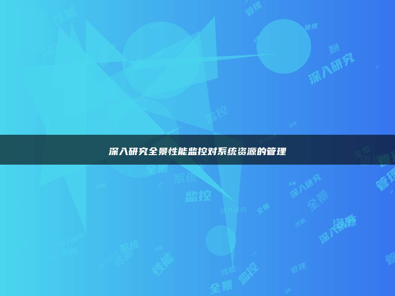 深入研究全景性能监控对系统资源的管理
