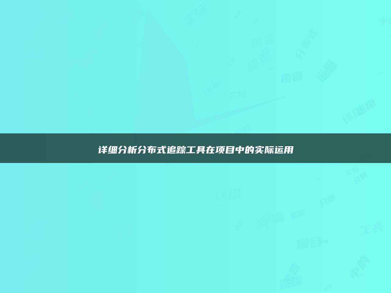 详细分析分布式追踪工具在项目中的实际运用