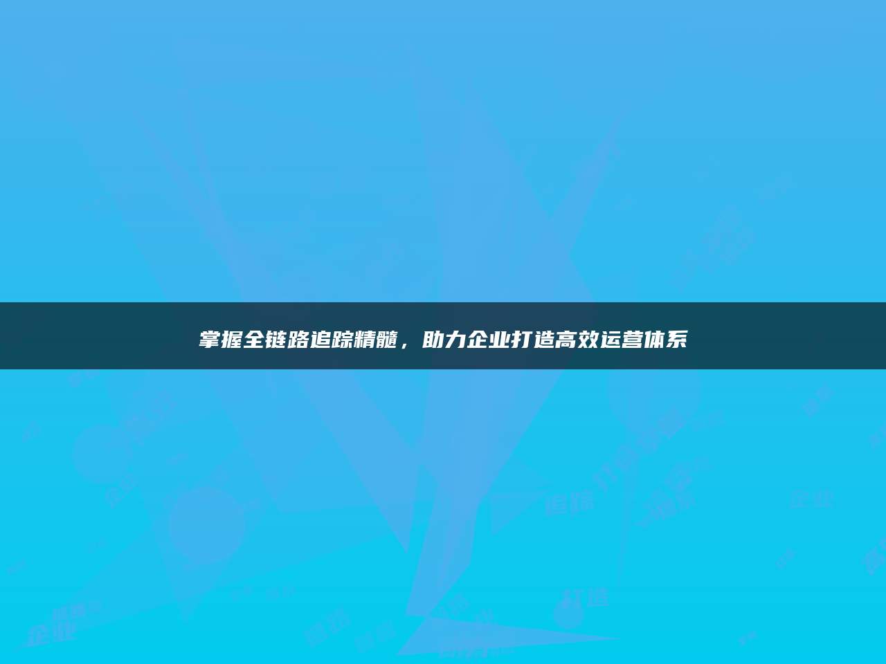 掌握全链路追踪精髓，助力企业打造高效运营体系