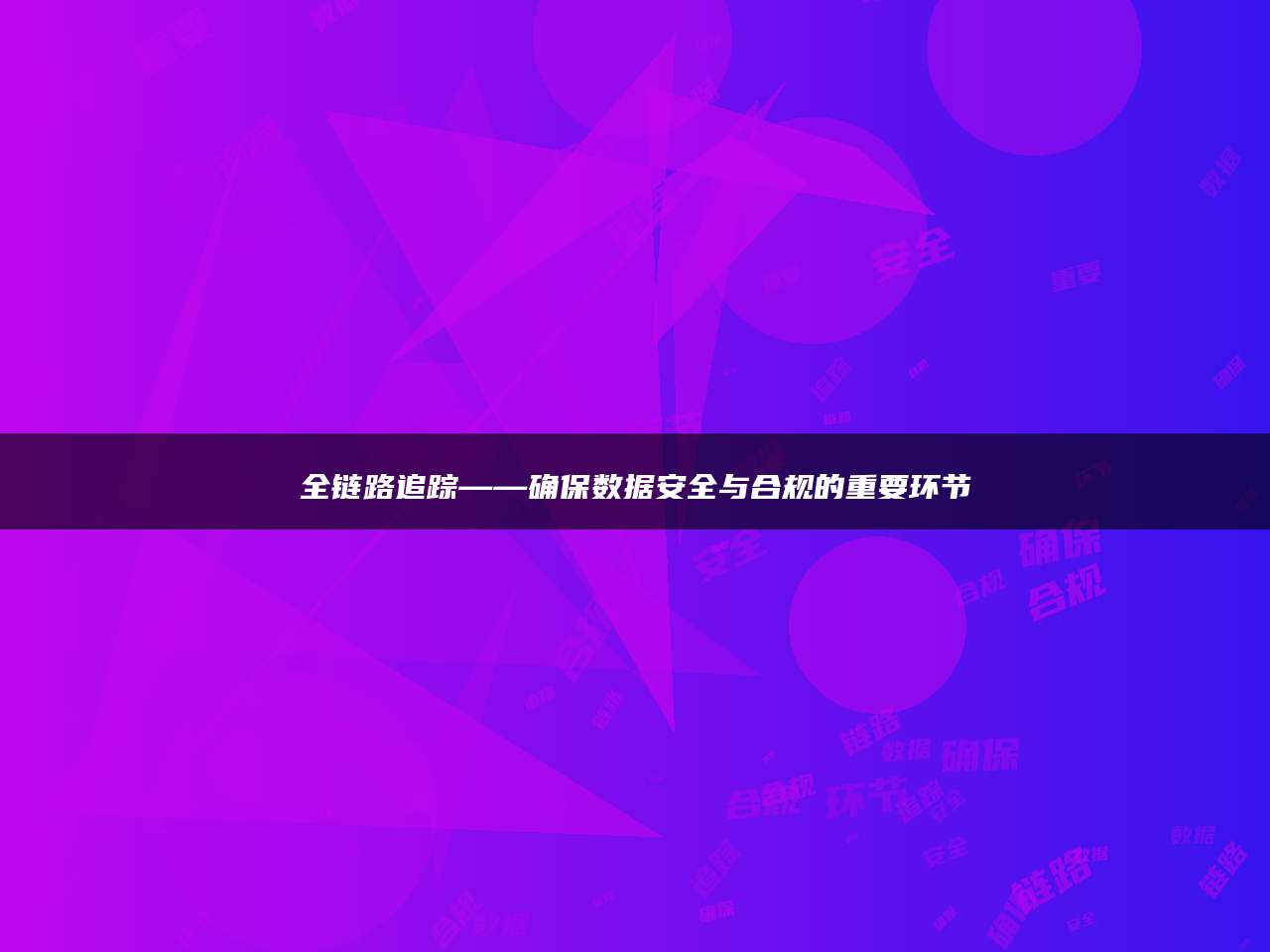 全链路追踪——确保数据安全与合规的重要环节
