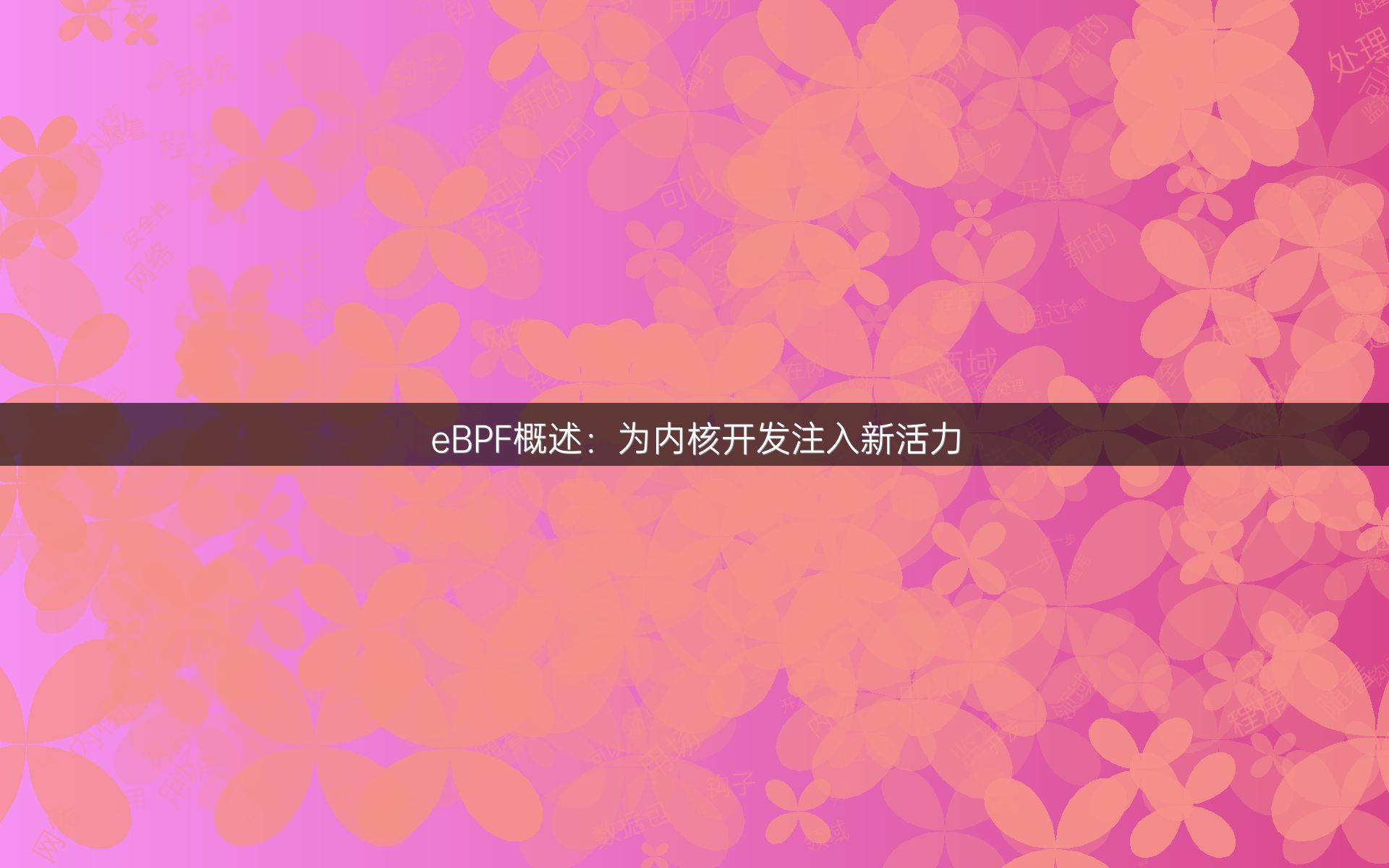 eBPF概述：为内核开发注入新活力