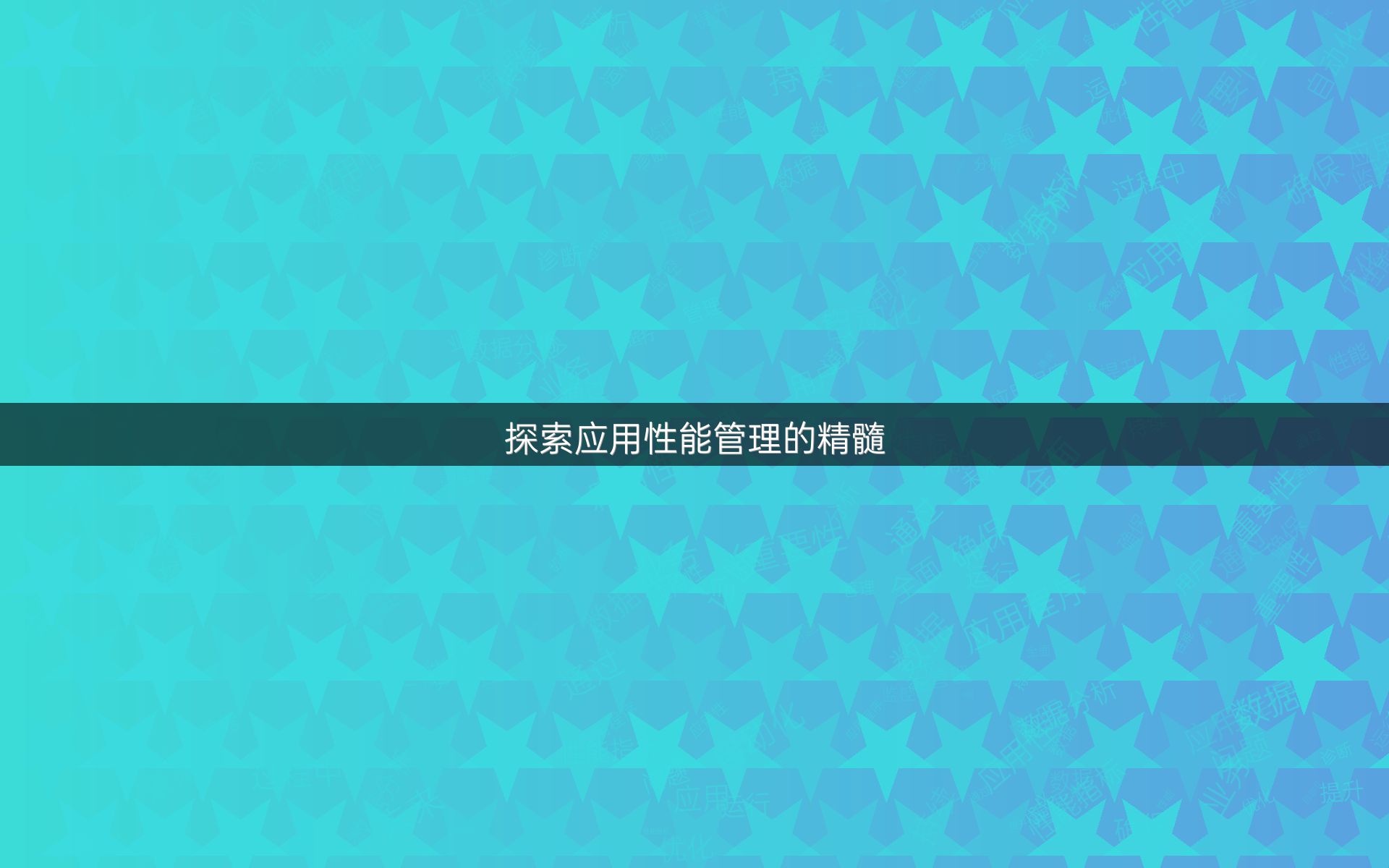 探索应用性能管理的精髓