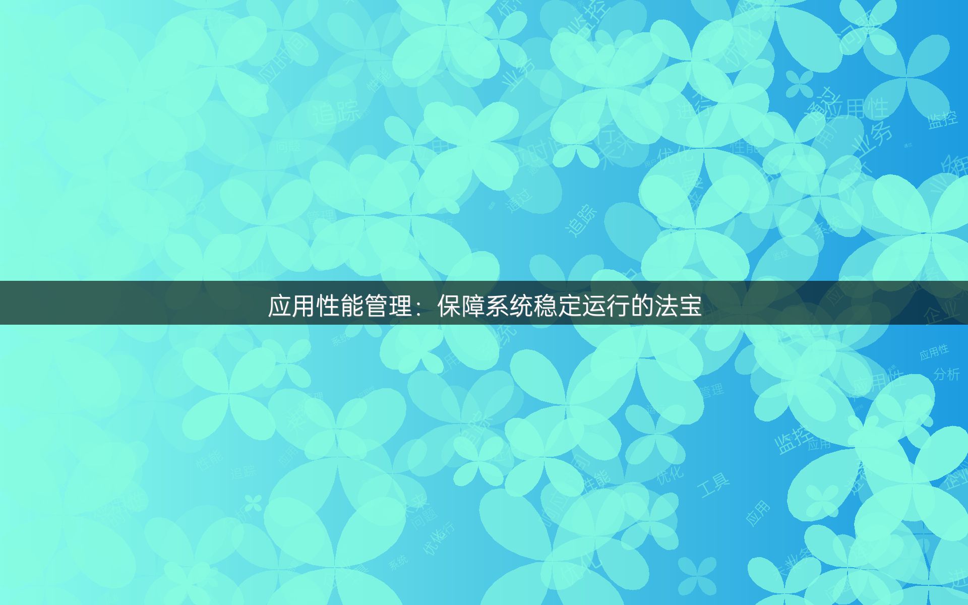 应用性能管理：保障系统稳定运行的法宝