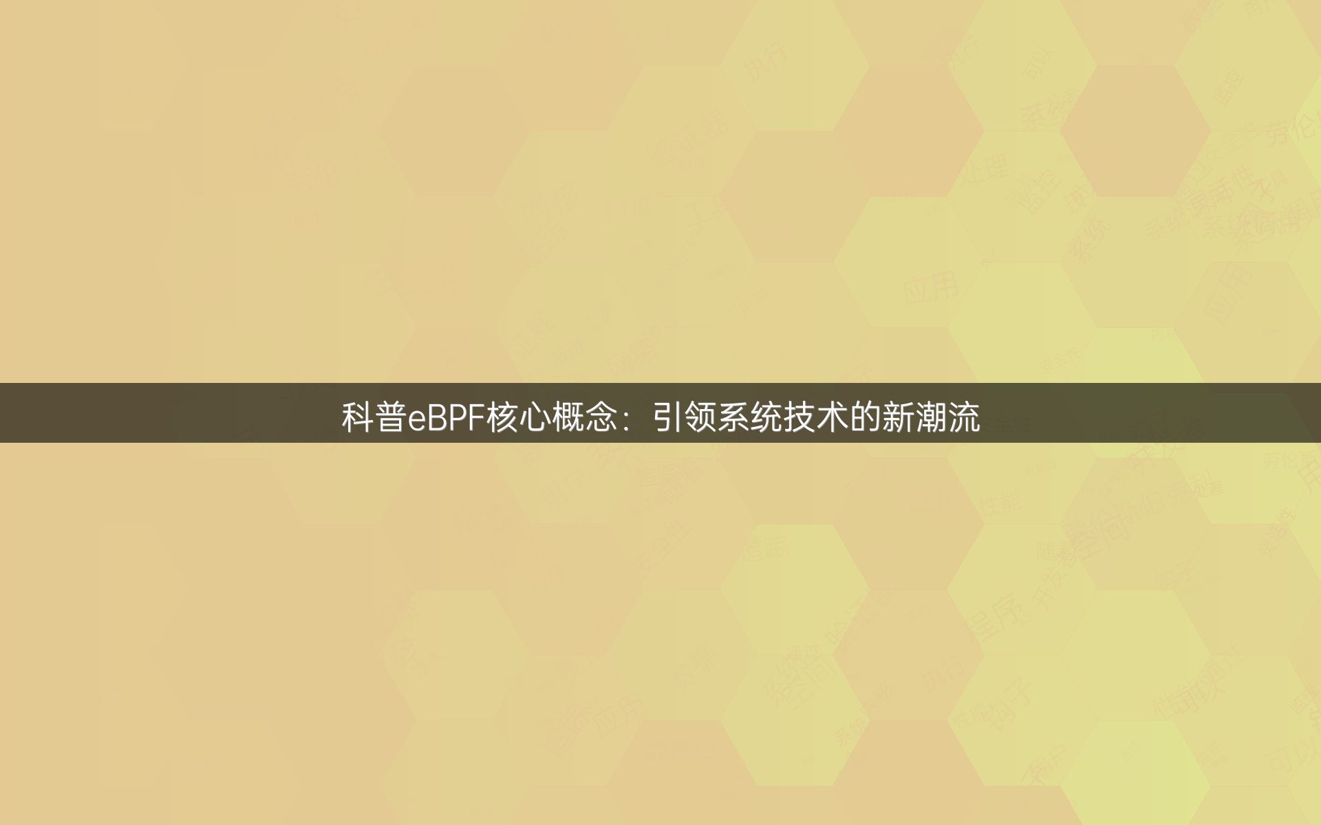 科普eBPF核心概念：引领系统技术的新潮流