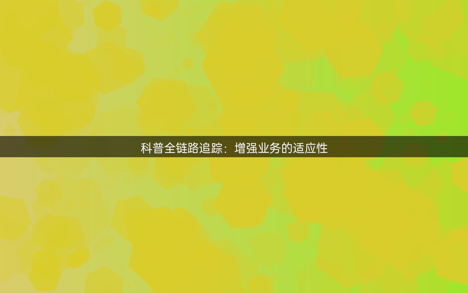 科普全链路追踪：增强业务的适应性